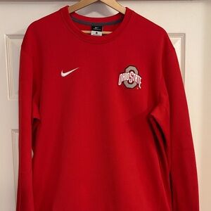 Nike Red Ohio State Therma Fit Crewneck Sweater